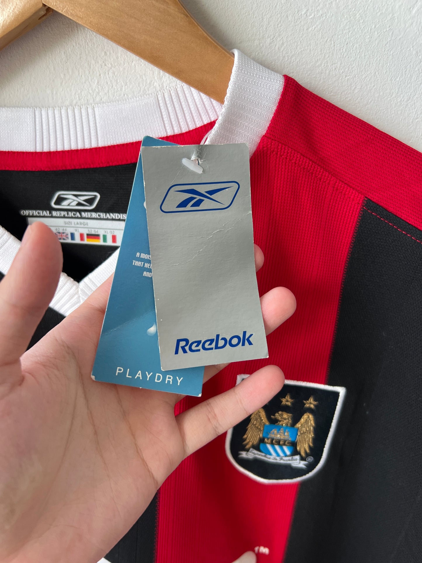 (L) Manchester City 2003-04 Away Long Sleeve Shirt Anelka #39 (NEW)