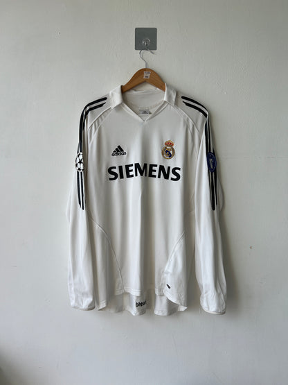(L) Real Madrid 2005-06 Home Long Sleeve Shirt Beckham #23