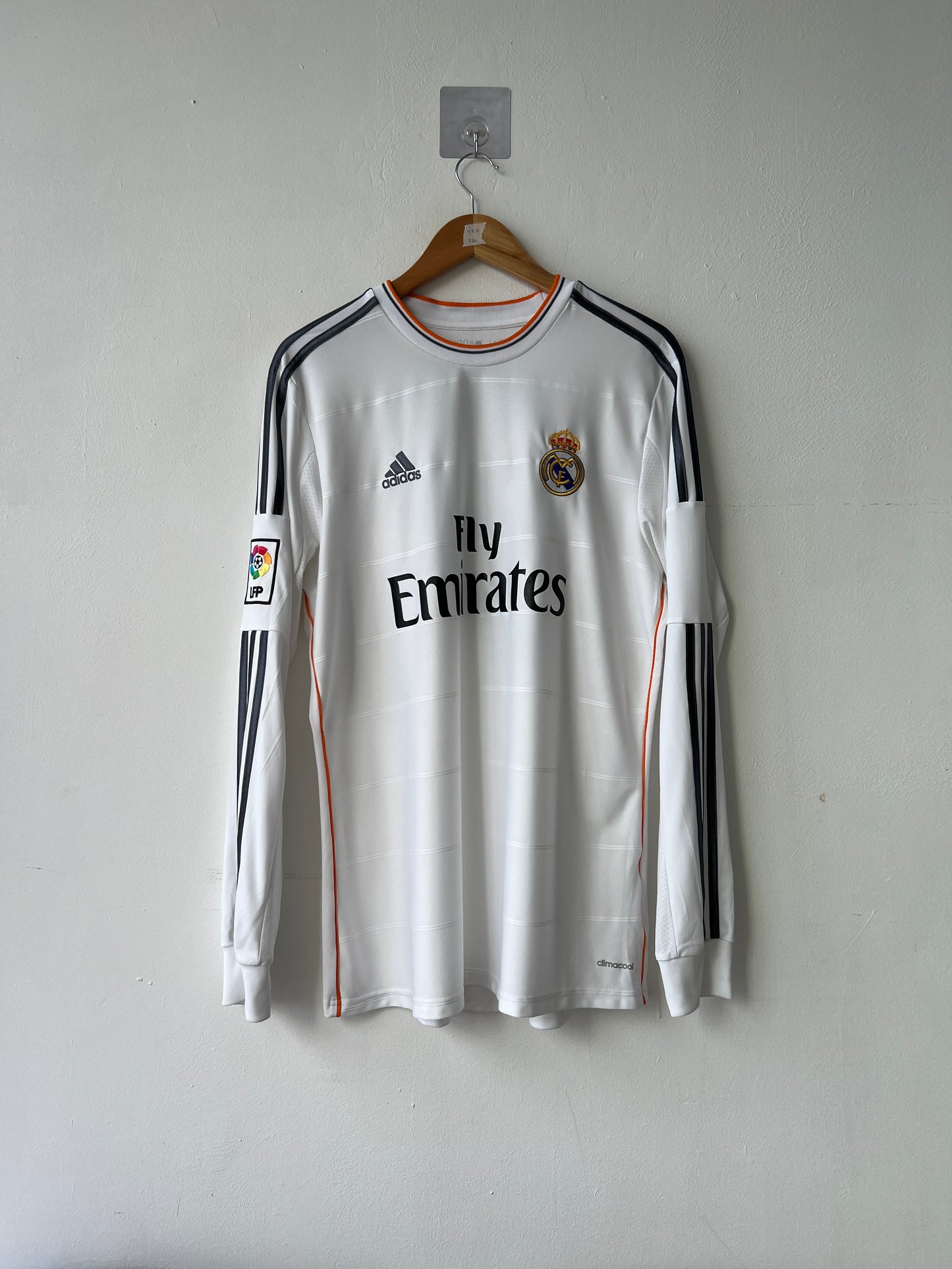 (L) Real Madrid 2013-14 Home Long Sleeve Shirt Ronaldo #7