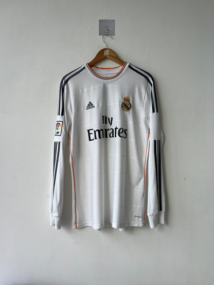 (L) Real Madrid 2013-14 Home Long Sleeve Shirt Ronaldo #7
