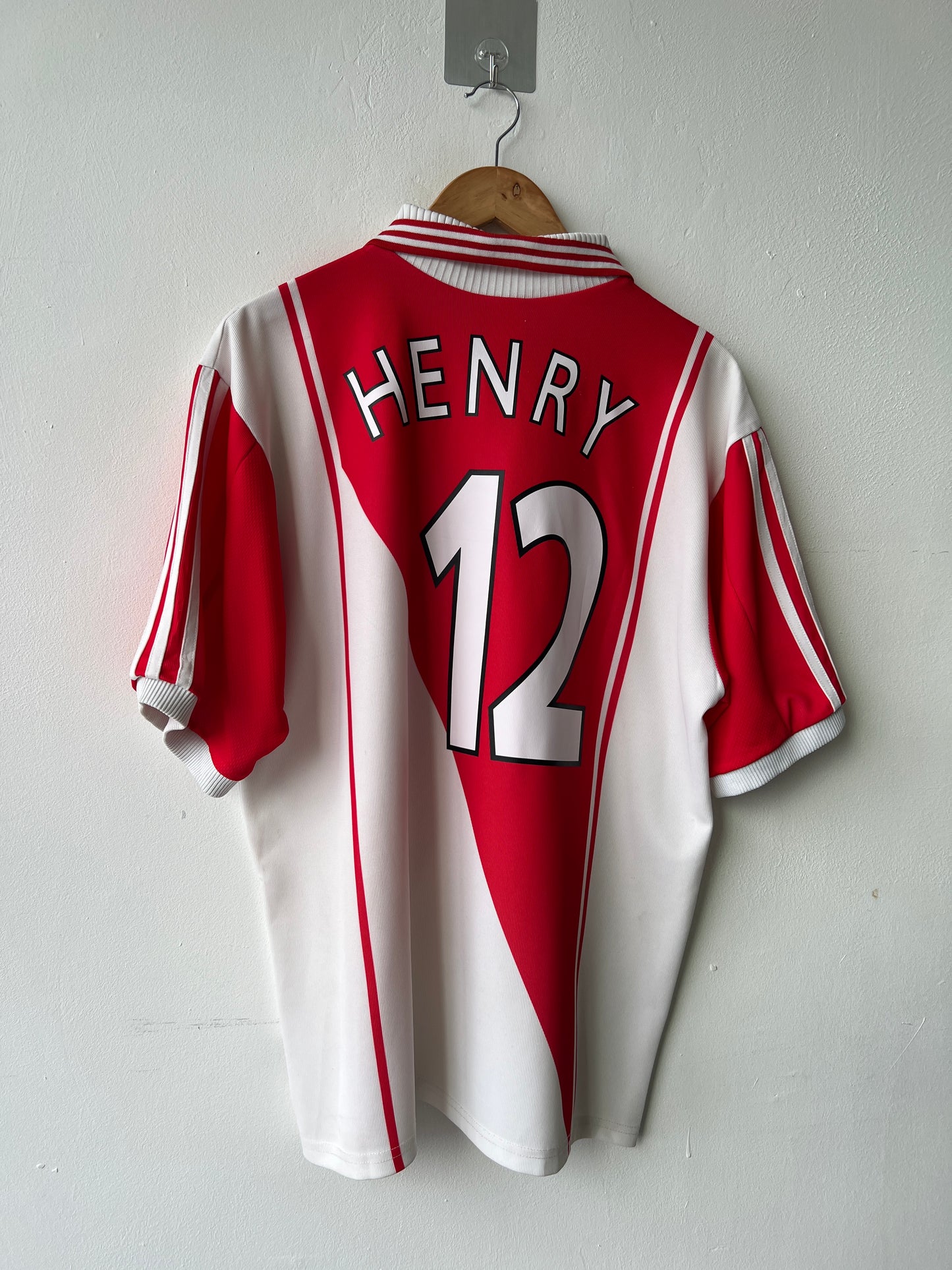 (XL) AS Monaco 1997-98 European Home Shirt Henry #12