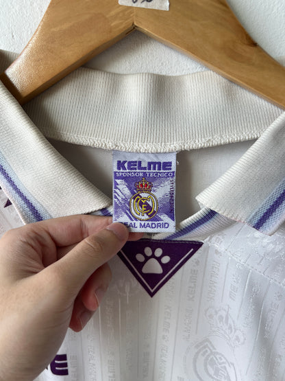 (M fits L) Real Madrid 1996-97 Home Shirt R. Carlos #3