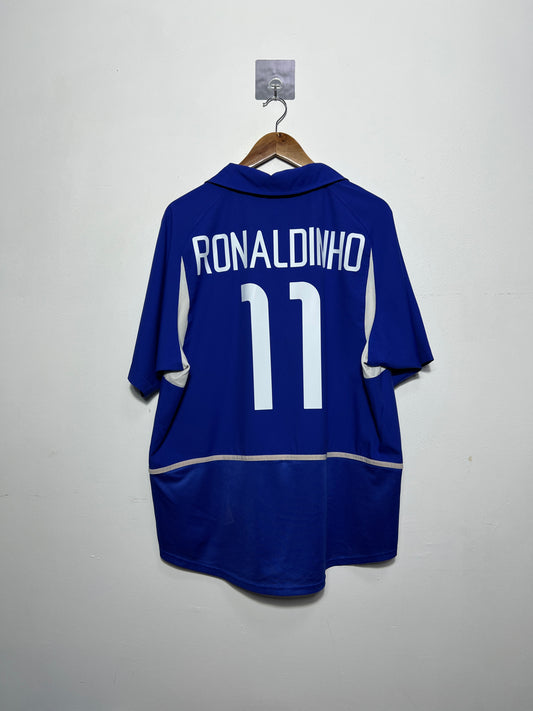 (XL) Brazil 2002-04 Away Shirt Ronaldinho #11