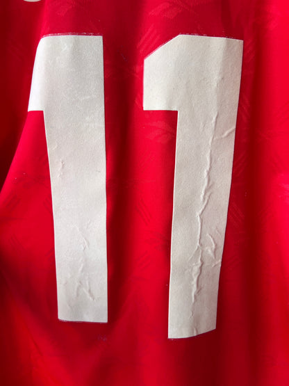 (L) Chile 1997-99 Home Long Sleeve Shirt Salas #11