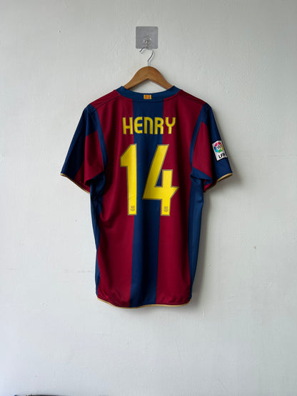 (M) Barcelona 2007-08 Home Shirt Henry #14