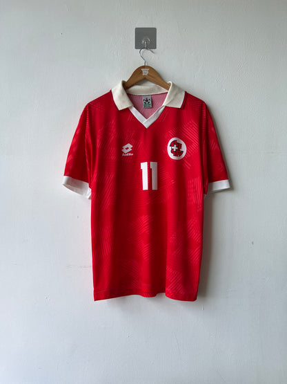 (L) Switzerland 1994-96 Home Shirt Chapuisat #11