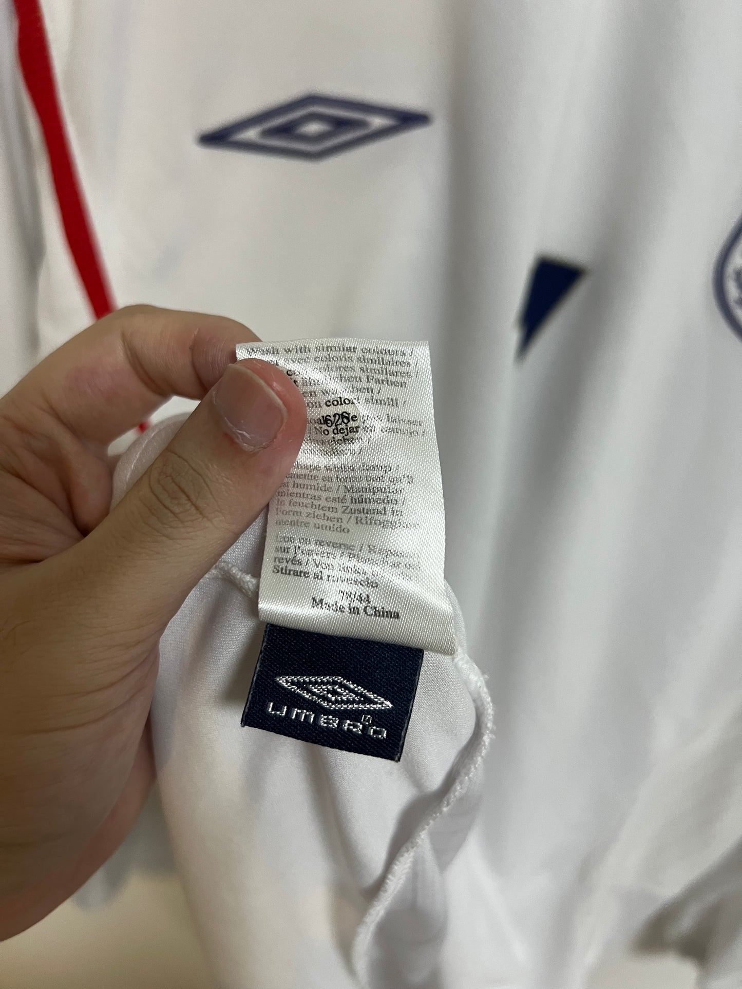 (XL) England 2005-07 Home Long Sleeve Shirt Beckham #7