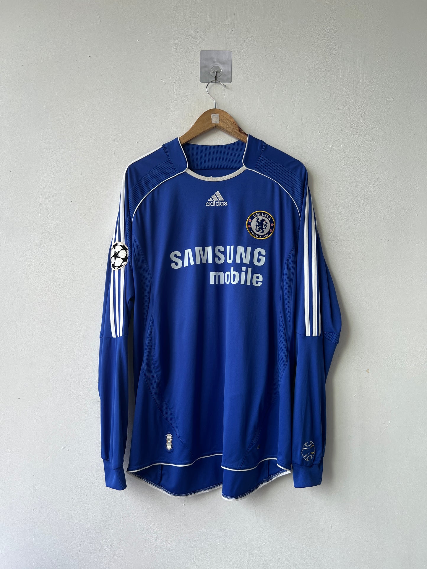 (XL) Chelsea 2006-08 Home Long Sleeve Shirt Ballack #13