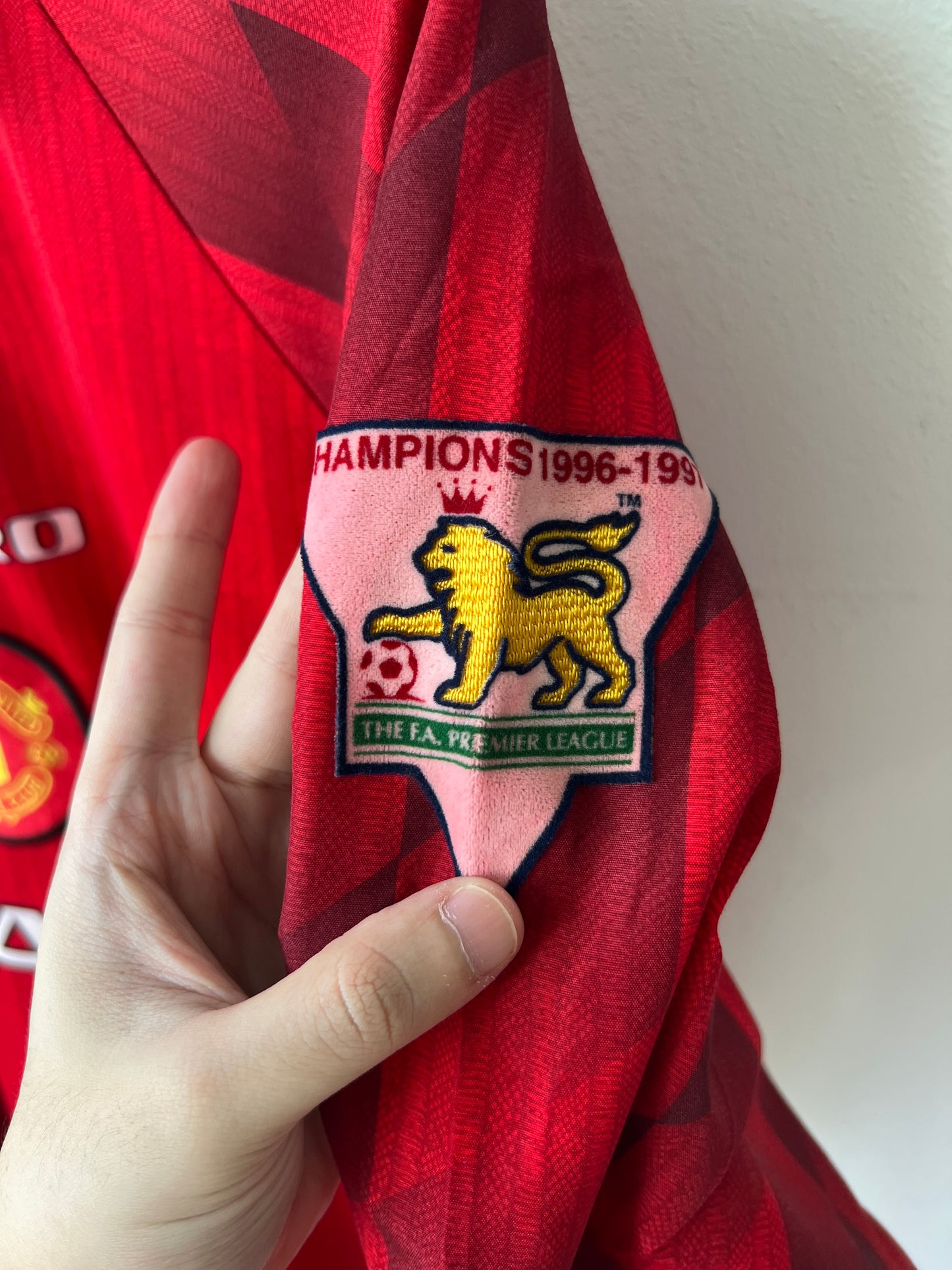 (XL) Manchester United 1996-98 Home Long Sleeve Shirt