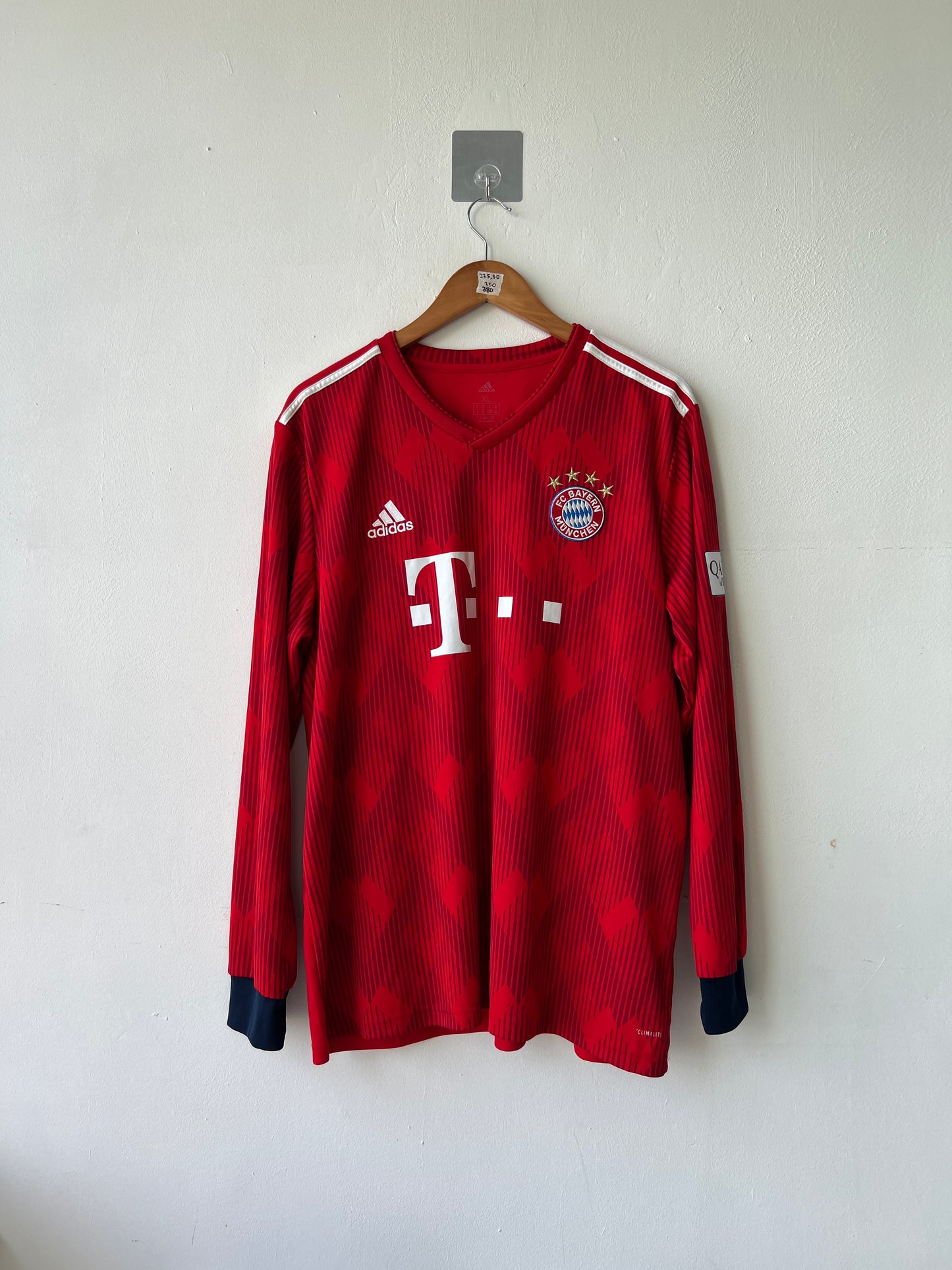 (XL) Bayern Munich 2018-19 Home Long Sleeve Shirt Lewandowski #9