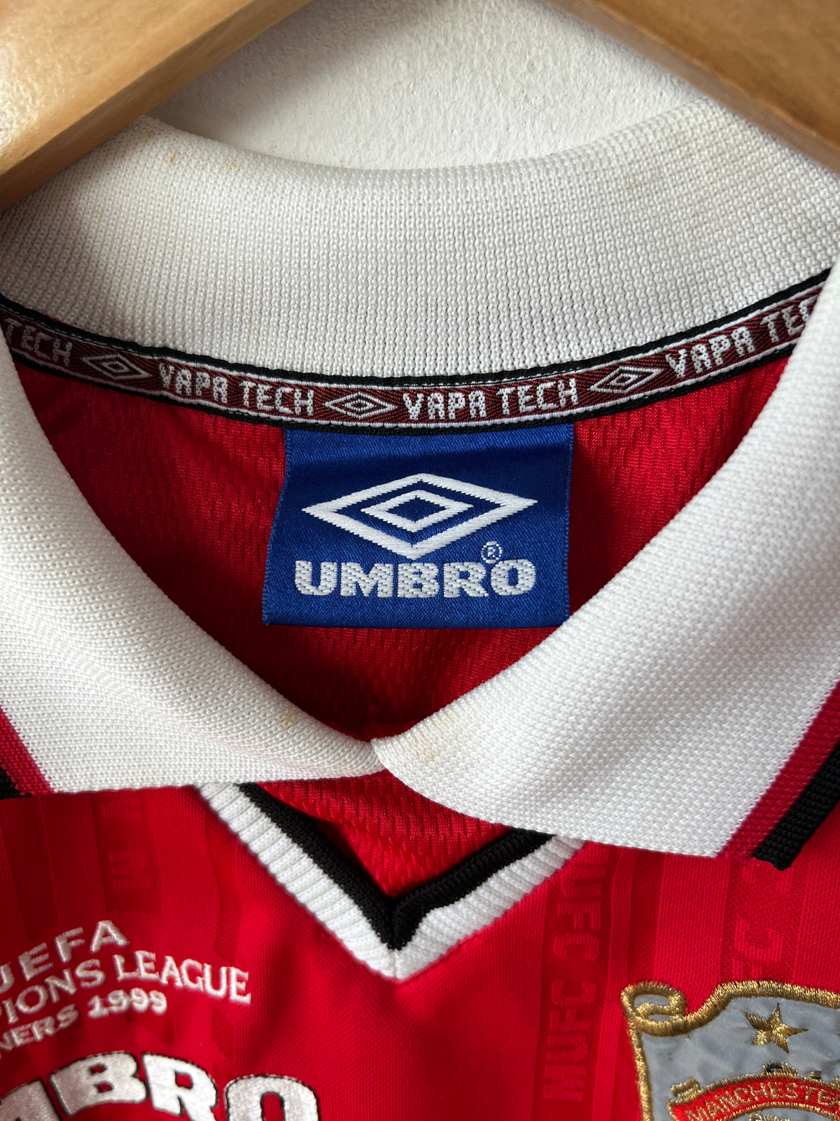 (M) Manchester United 1999-00 Home CL Winners Shirt Beckham #7