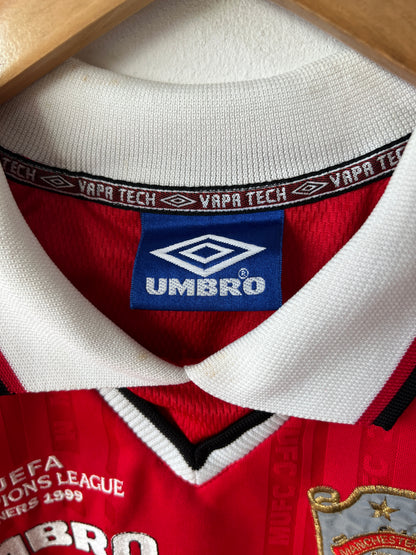 (M) Manchester United 1999-00 Home CL Winners Shirt Beckham #7