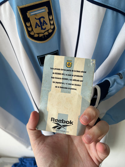 (XL) Argentina 2000-01 Home Shirt Saviola #7 (NEW)