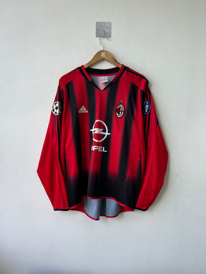 (M) AC Milan 2004-05 Home Long Sleeve Shirt Kaka #22