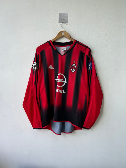 (M) AC Milan 2004-05 Home Long Sleeve Shirt Kaka #22