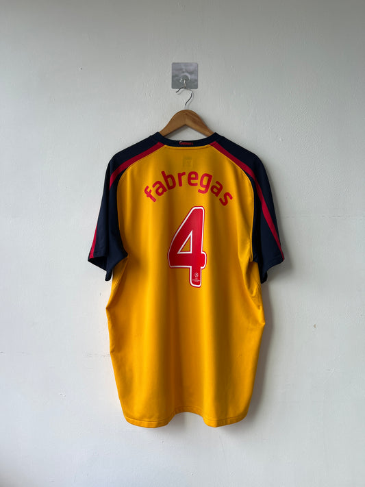 (XL) Arsenal 2008-09 Away Shirt Fabregas #4