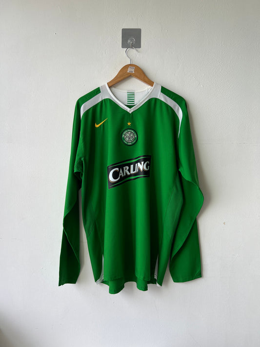 (XL) Celtic 2005-06 Away Long Sleeve Shirt Keane #16