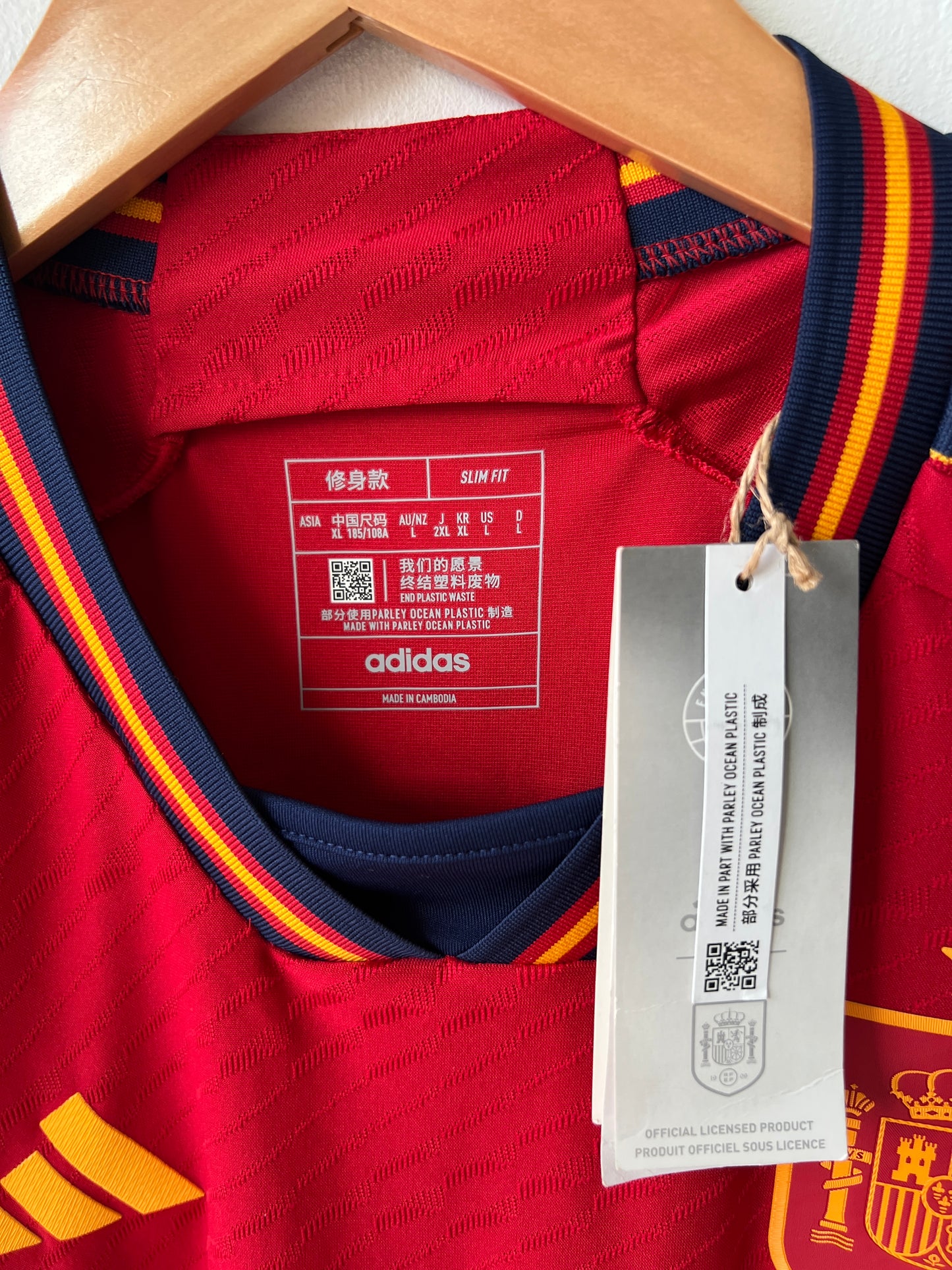 (L) Spain 2022-23 Home Player Version Shirt Lamine Yamal #19 (NEW)