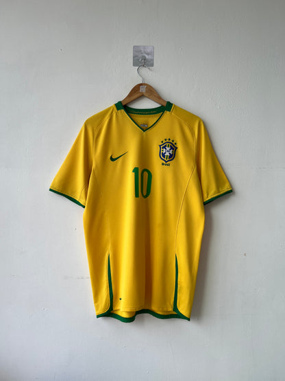 (M) Brazil 2008-10 Home Shirt Ronaldinho #10