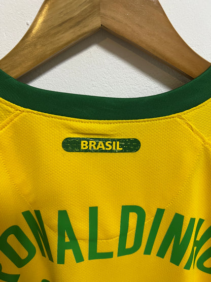 (XL) Brazil 2010-11 Home Shirt Ronaldinho #10