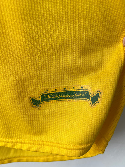 (L) Brazil 2006-08 Home Long Sleeve Shirt Ronaldo #9