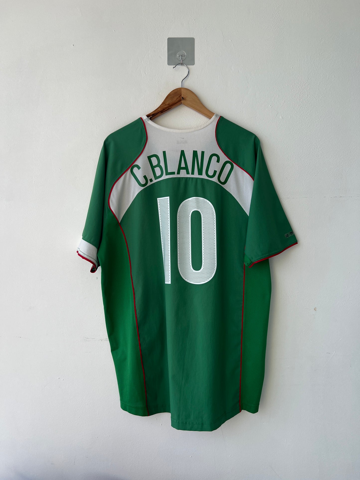 (XL) Mexico 2004-06 Home Shirt C. Blanco #10