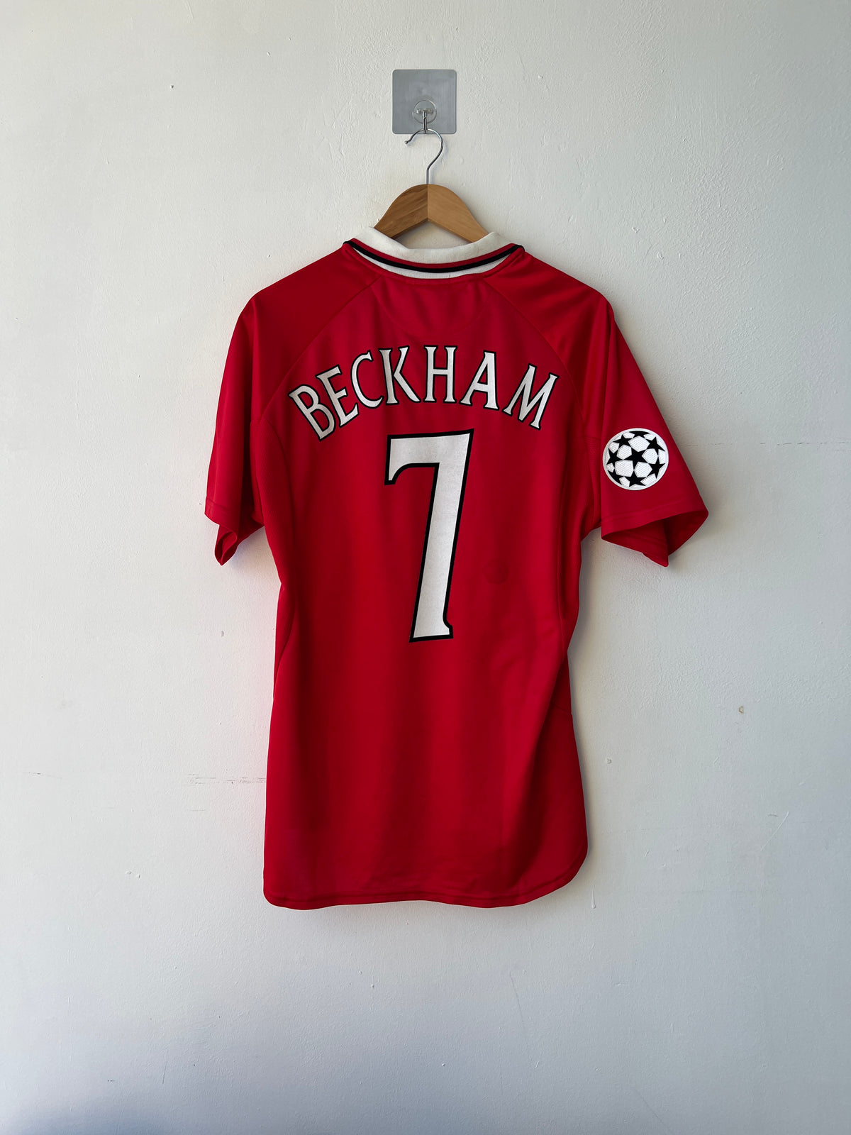 (M) Manchester United 1999-00 Home CL Winners Shirt Beckham #7