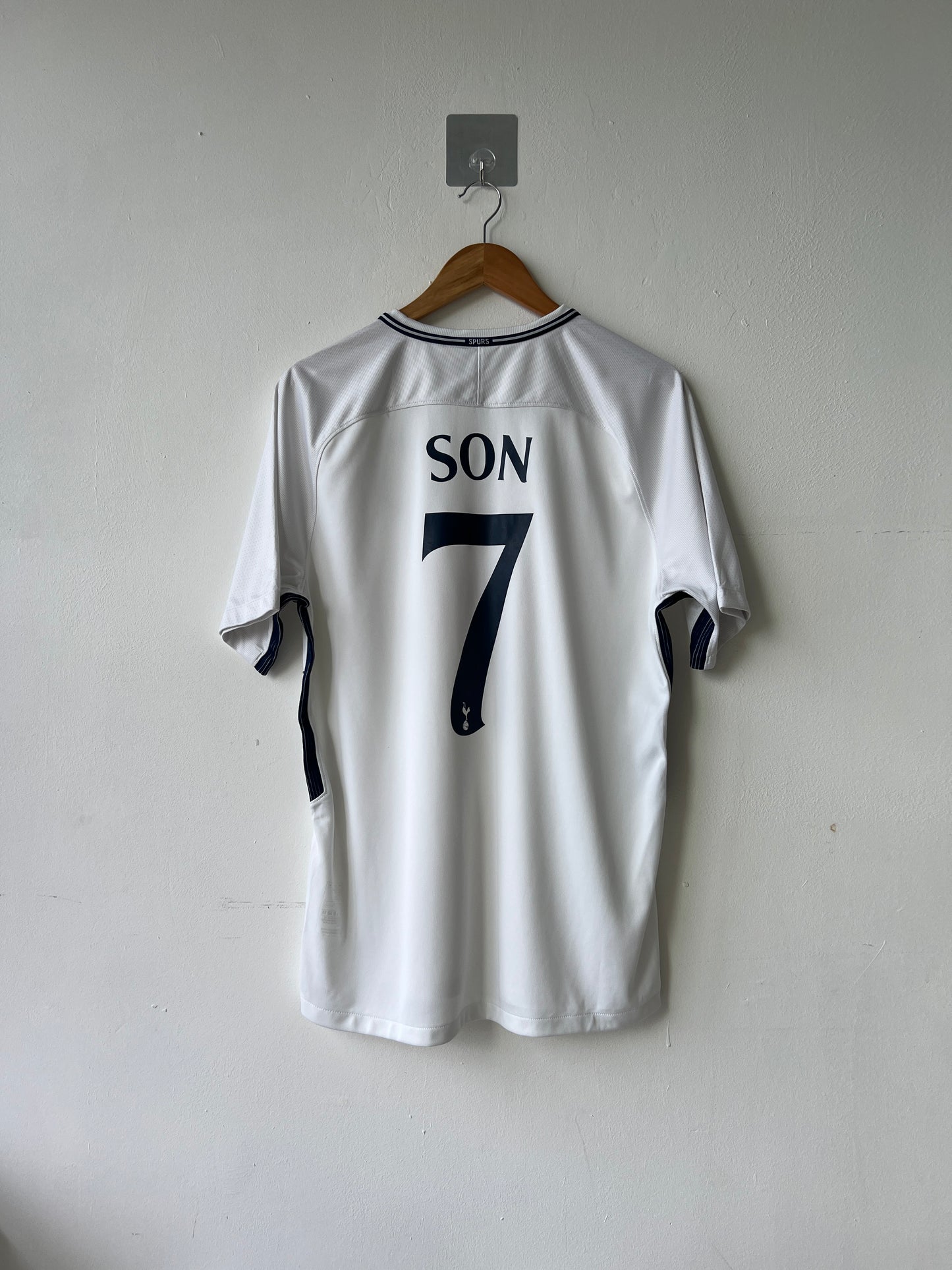 (L) Tottenham Spurs 2017-18 Home Player Issue Shirt Son #7
