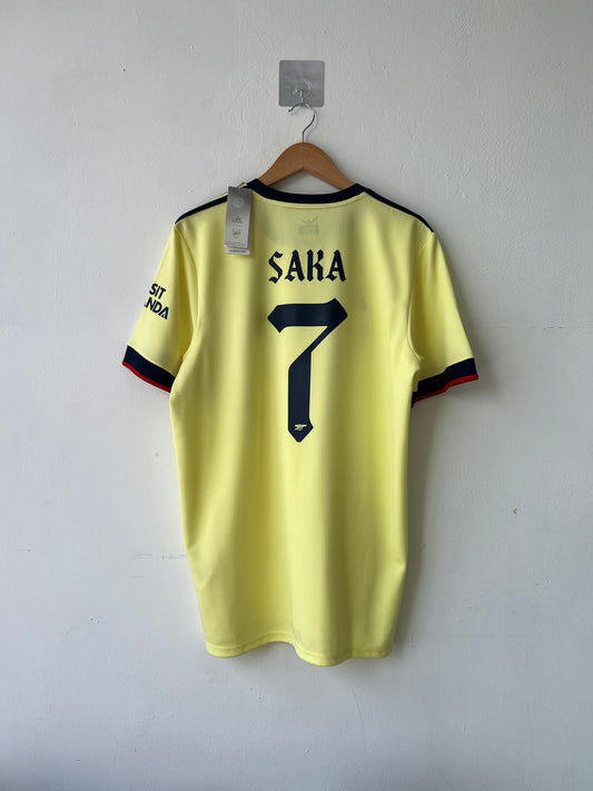(L) Arsenal 2021-22 Away Shirt Saka #7 (NEW)