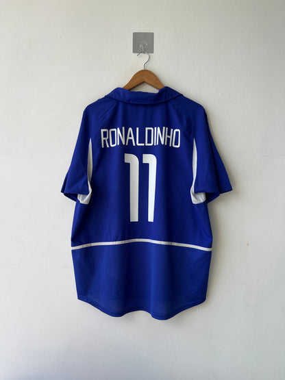 (XL) Brazil 2002-04 Away Shirt Ronaldinho #11