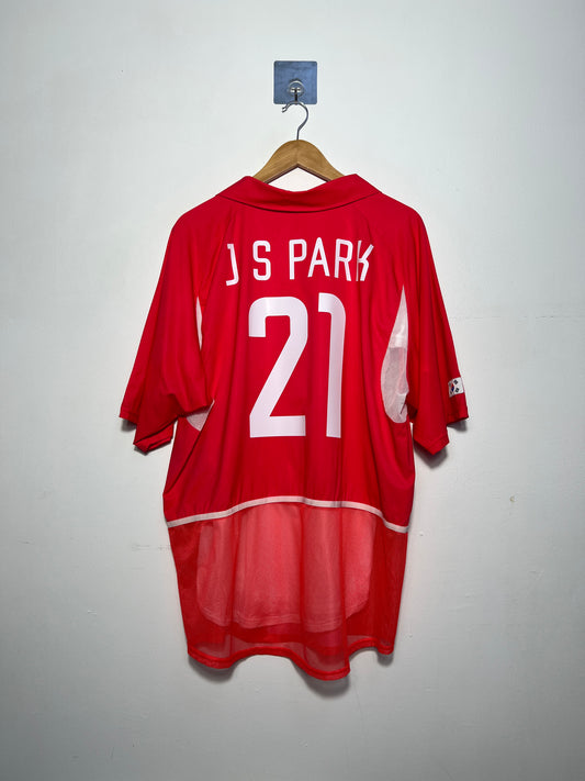 (XL) South Korea 2002-04 Home Player Version Shirt J. S Park #21