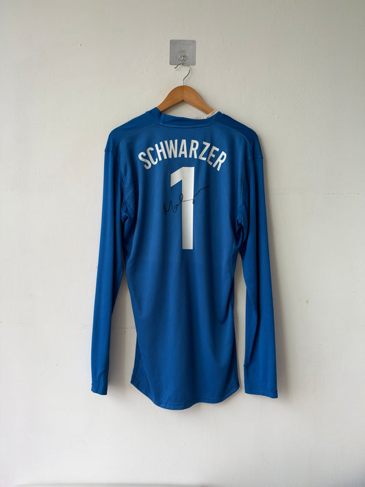 (XL) (Signed) Australia 2008-10 GK Player Version Shirt Schwarzer #1 (with photo proof)