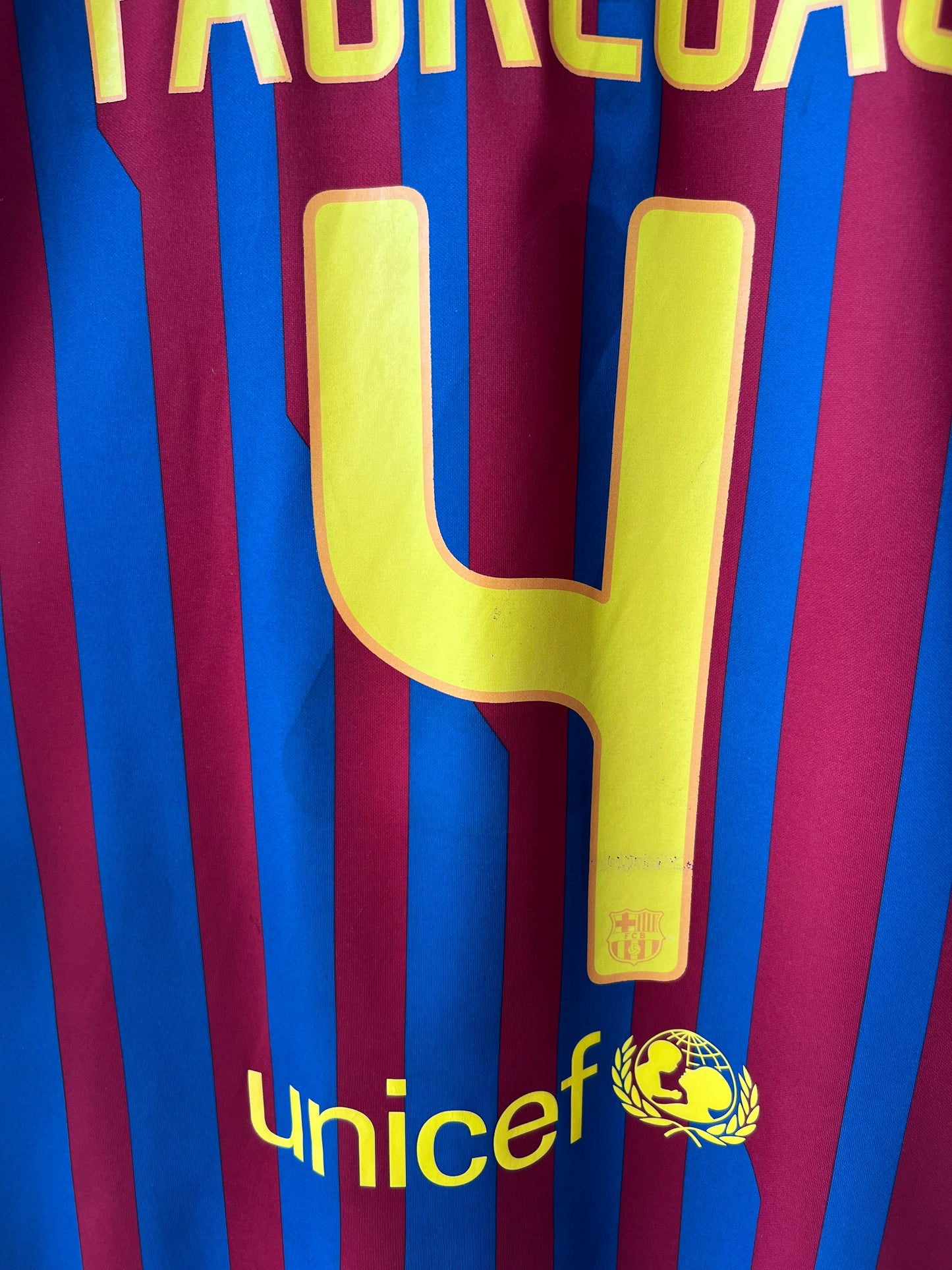 (L) Barcelona 2011-12 Home Basic Version Shirt Fabregas #4