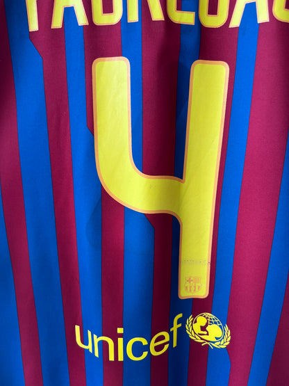 (L) Barcelona 2011-12 Home Basic Version Shirt Fabregas #4