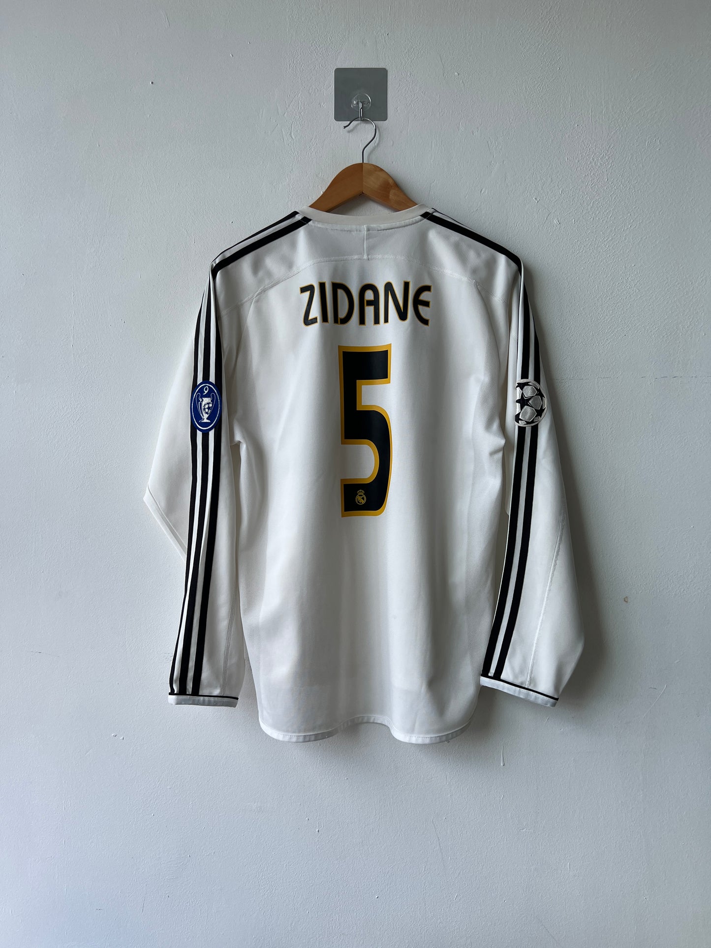 (M) Real Madrid 2003-04 Home Long Sleeve Shirt Zidane #5