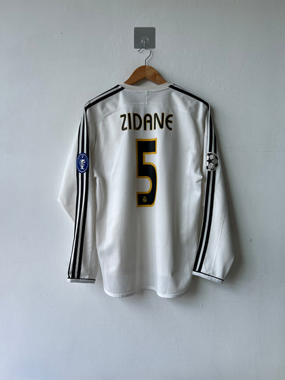 (M) Real Madrid 2003-04 Home Long Sleeve Shirt Zidane #5