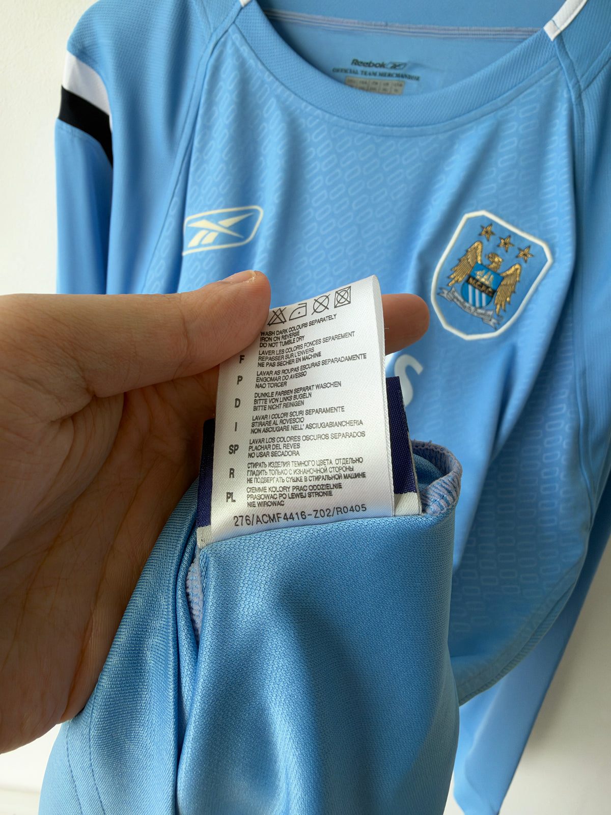 (XL) Manchester City 2004-05 Home Long Sleeve Shirt Anelka #39