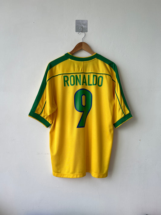 (L) Brazil 1998-00 Home Shirt Ronaldo #9