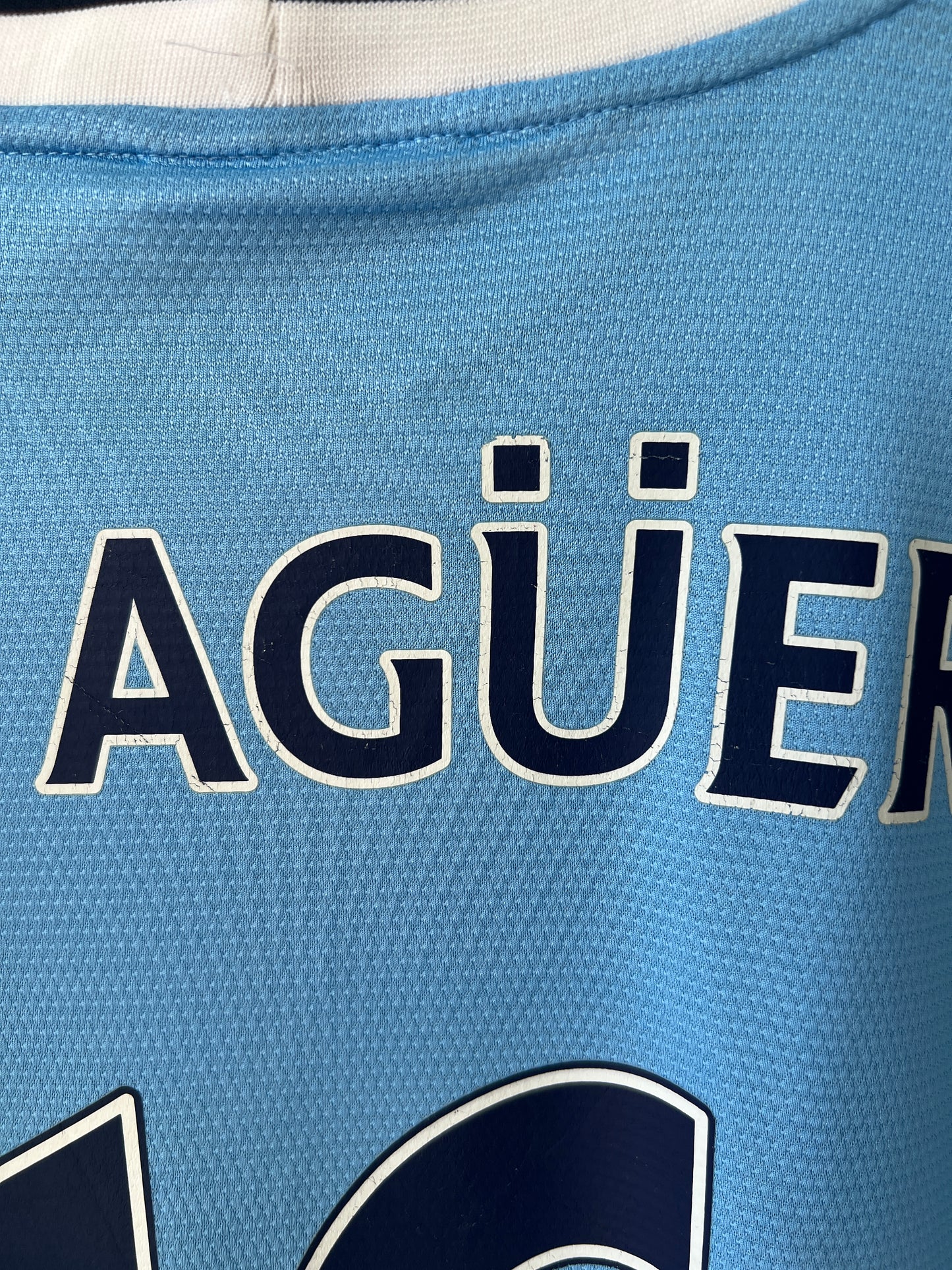 (M) Manchester City 2013-14 Home Shirt Kun Aguero #10