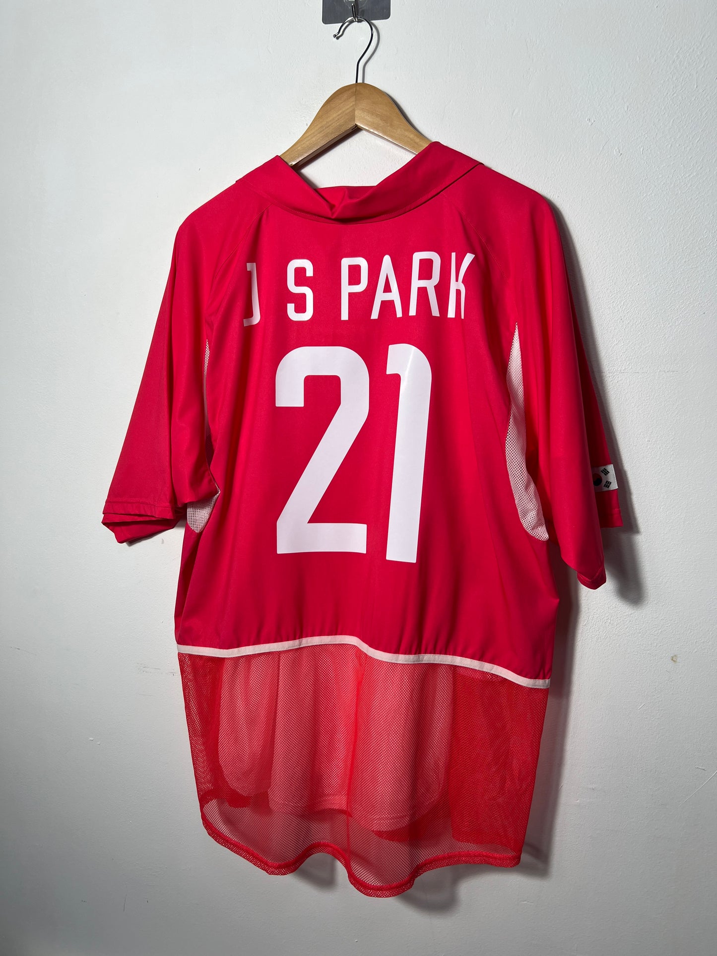 (XL) South Korea 2002-04 Home Player Version Shirt J. S Park #21
