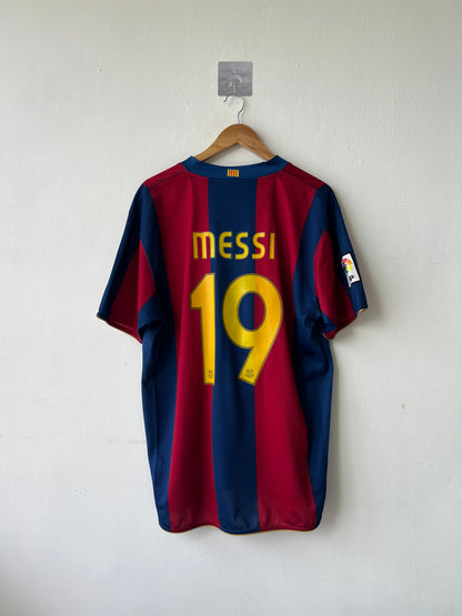 (XL) Barcelona 2007-08 Home Shirt Messi #19