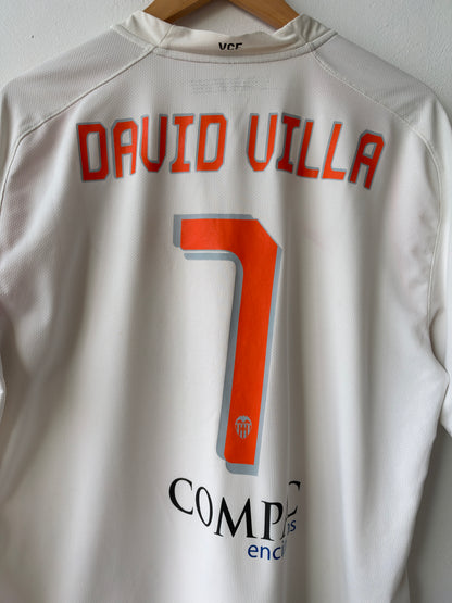 (XL) Valencia 2008-09 Home Shirt David Villa #7