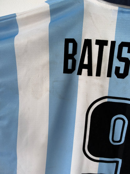 (L fits XL) Argentina 1999-00 Home Shirt Batistuta #9