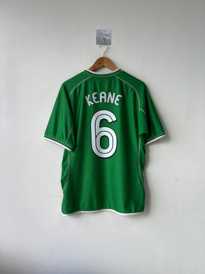 (L) Ireland 2002-03 Home Shirt Keane #6
