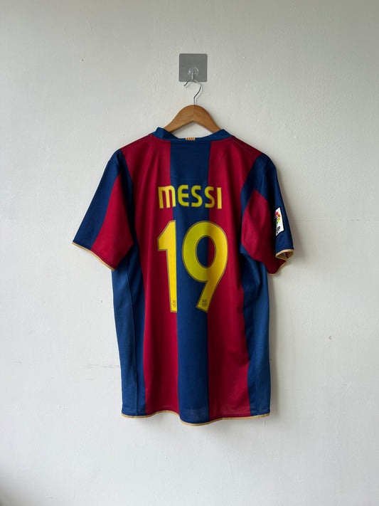 (L) Barcelona 2007-08 Home Shirt Messi #19