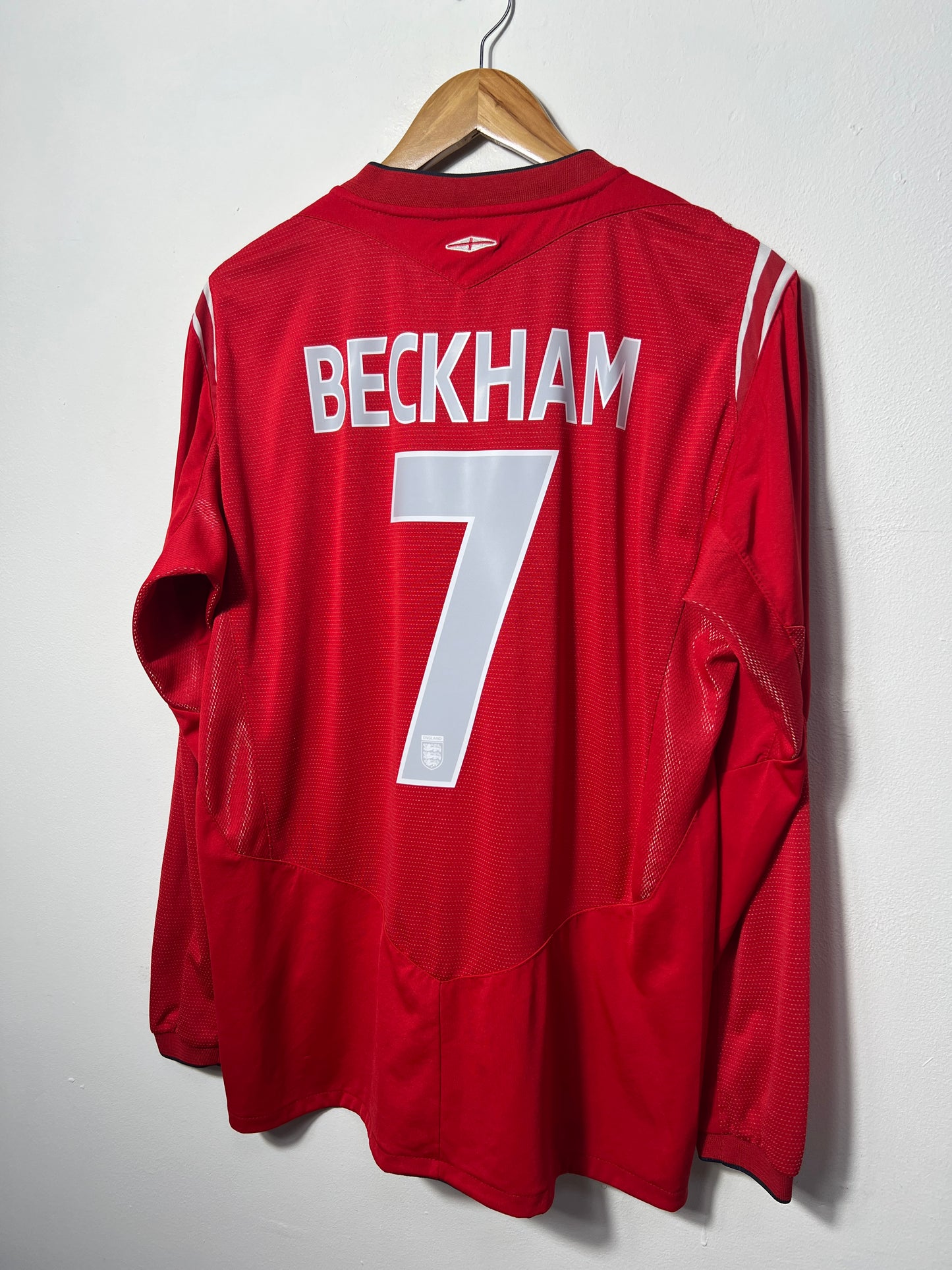 (L) England 2004-06 Away Long Sleeve Shirt Beckham #7