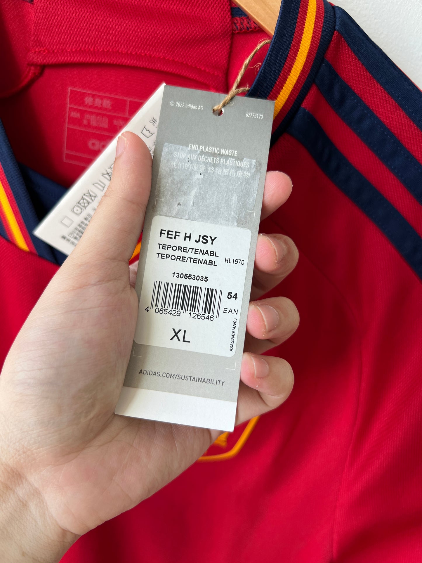 (L) Spain 2022-23 Home Shirt Lamine Yamal #19 (NEW)