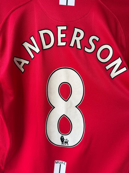 (L) Manchester United 2007-09 Home Shirt Anderson #8