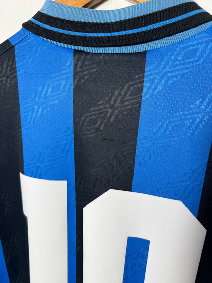 (L) Inter Milan 1994-95 Home Shirt Bergkamp #10
