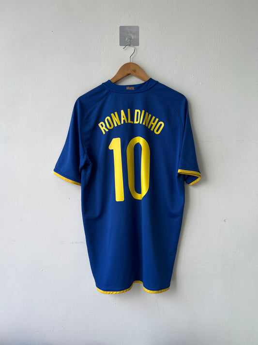 (L) Brazil 2008-10 Away Shirt Ronaldinho #10